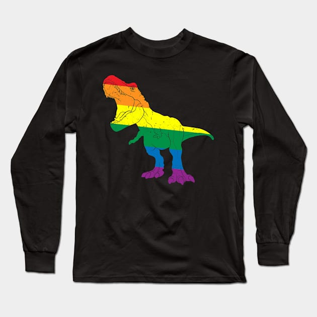 Dinosaur lgbt Long Sleeve T-Shirt by Leosit